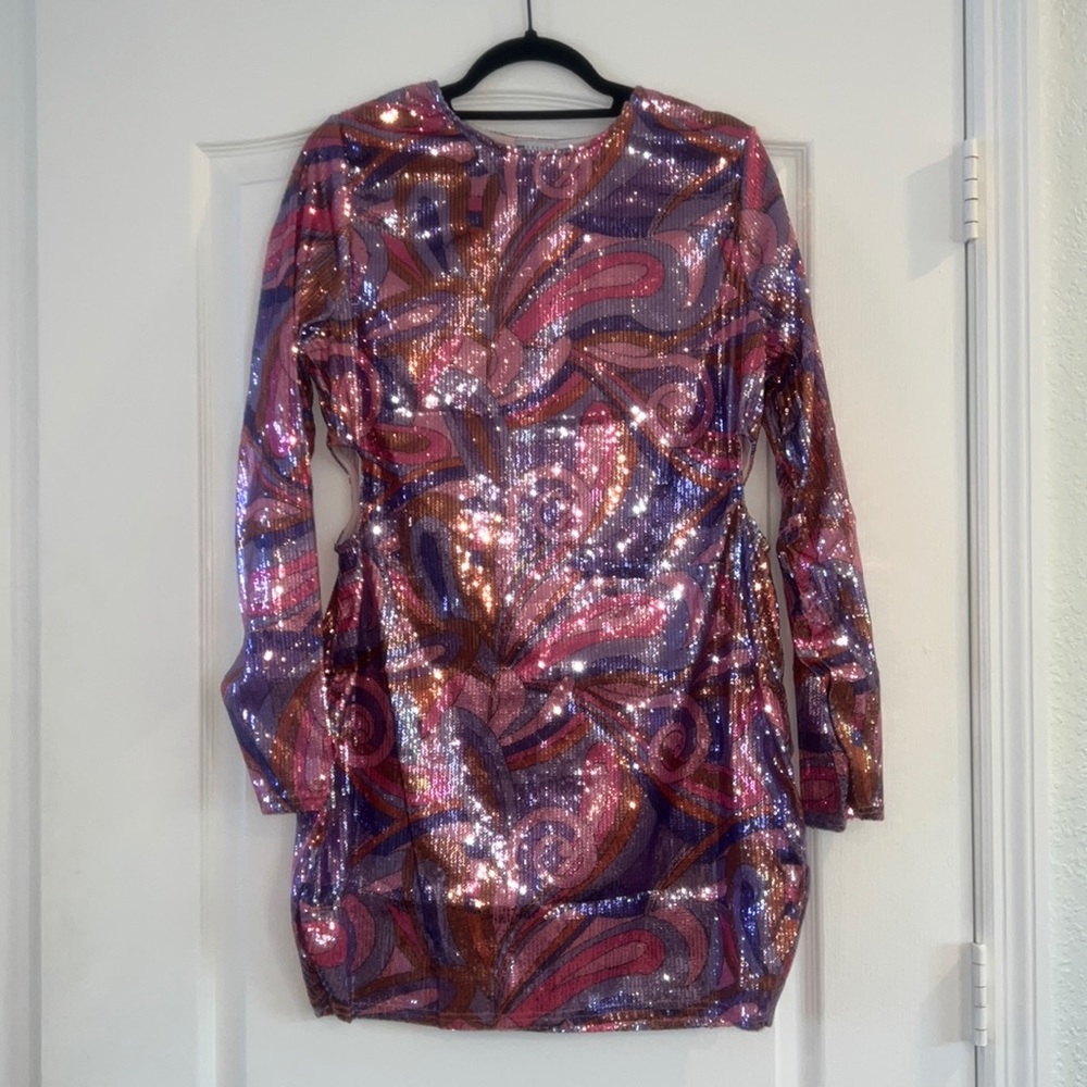Fun sequin dress with cutouts